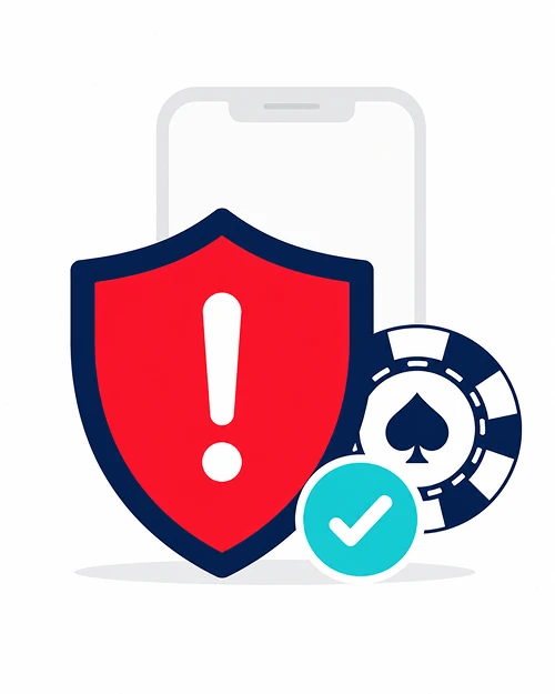 Mobile PayID casino warning screen